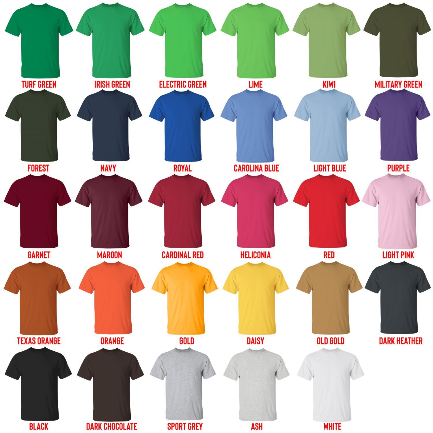 t shirt color chart - Devilman Store
