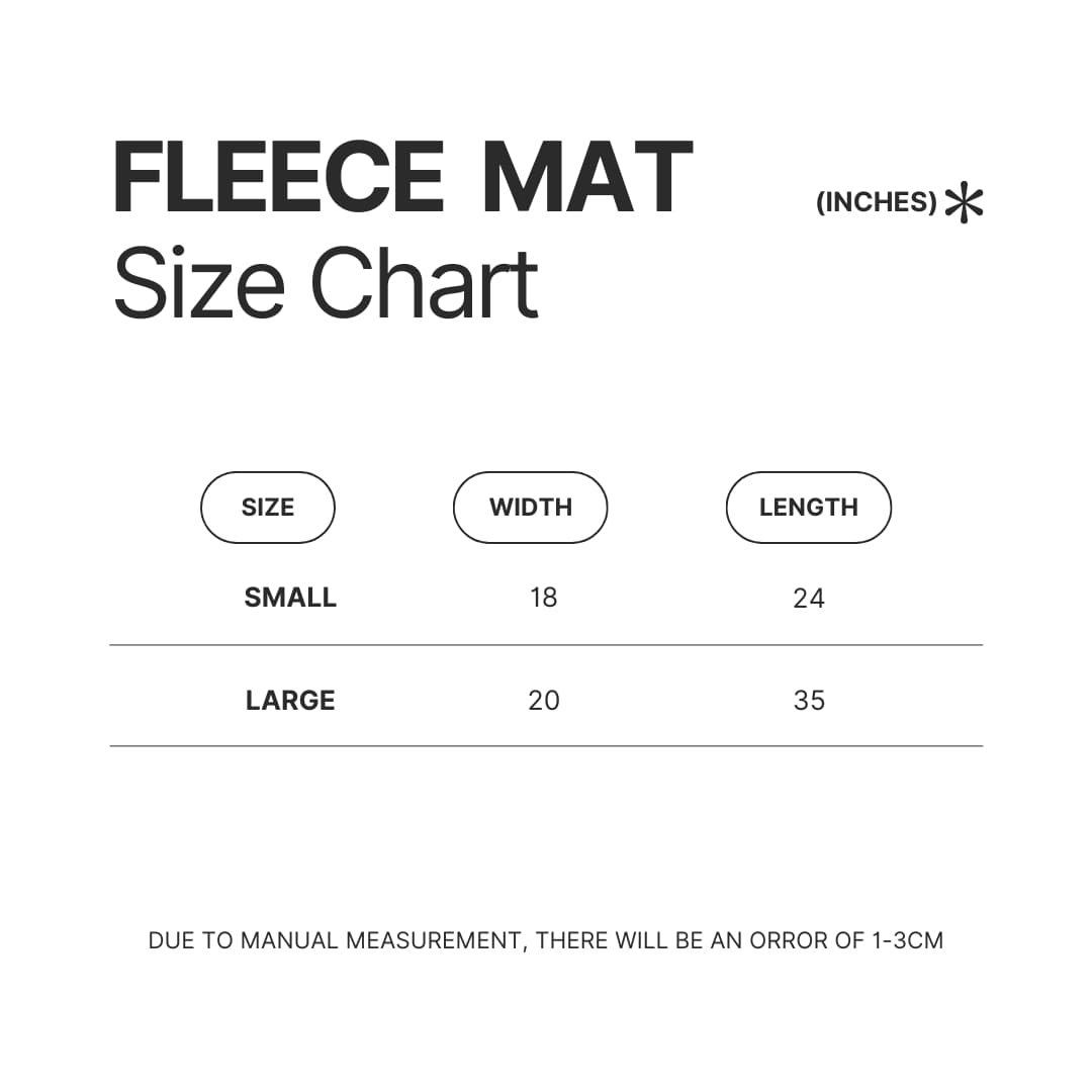 Fleece Mat Size Chart - Devilman Store