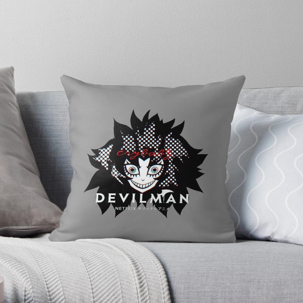 Psycho Jenny Devilman Throw Pillow